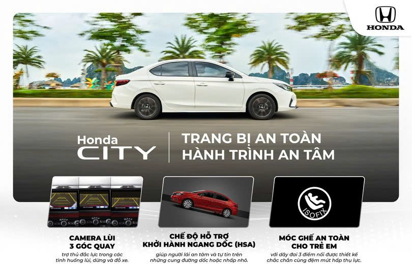 Honda City : Trang bị an toàn - Hành trình an tâm