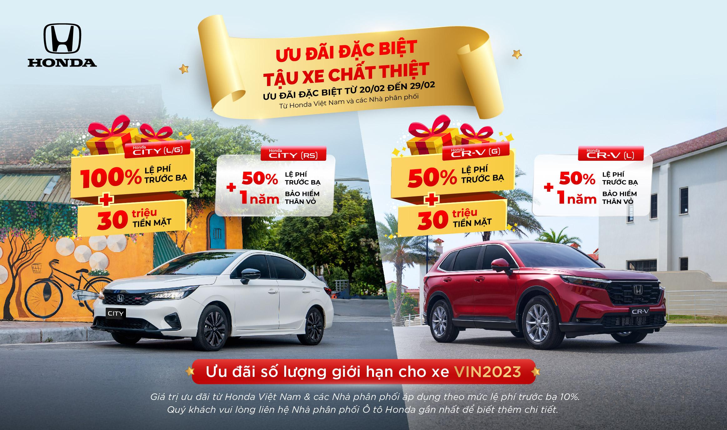 Chương trình khuyến mại của các dòng xe ô tô Honda trong tháng 2 năm 2024