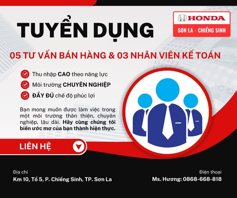 Tuyển dụng tư vấn bán hàng và nhân viên kế toán